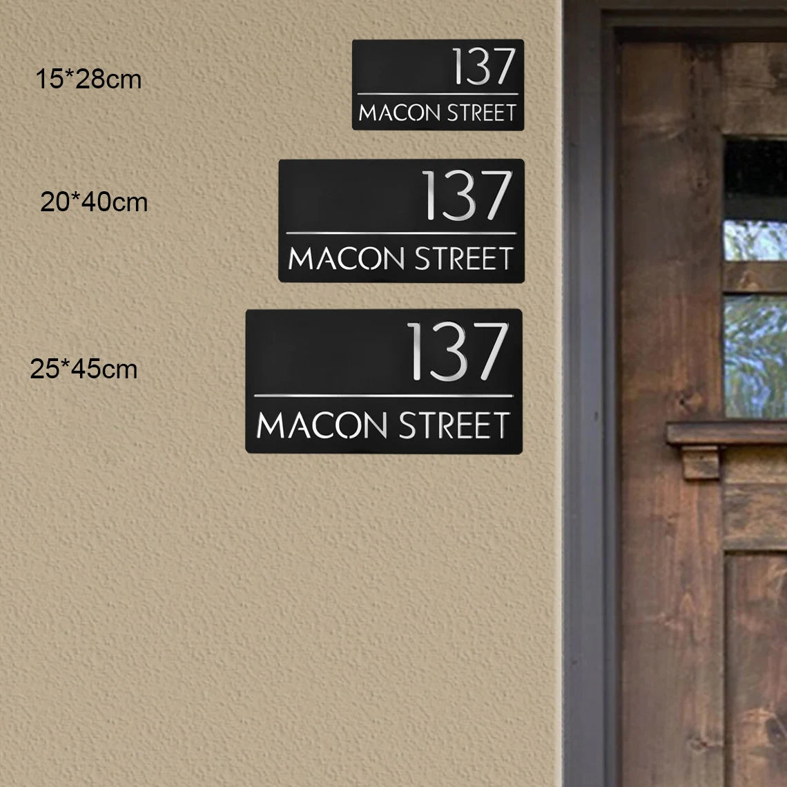 Customized Sign Outdoor House Numbers Plate Personalized House Number Plaque Modern Acrylic Laser Cut 3d Home Number