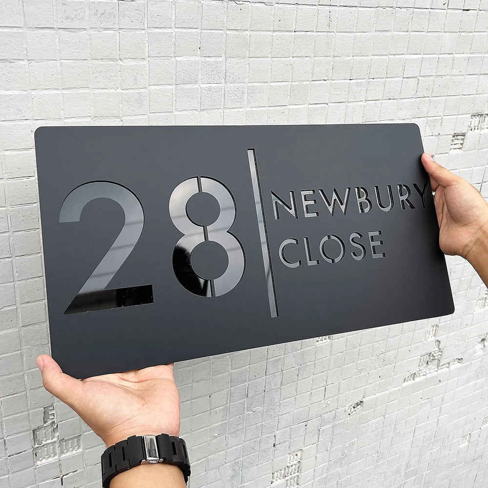 Customized Sign Outdoor House Numbers Plate Personalized House Number Plaque Modern Acrylic Laser Cut 3d Home Number
