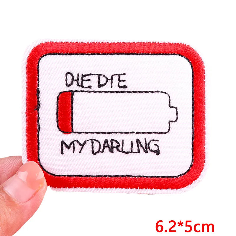Colorful Letter Embroidered Patches For Clothes DIY Iron On Patches For Clothing DIY Cartoon Letter Slogan Patch Sew Stickers
