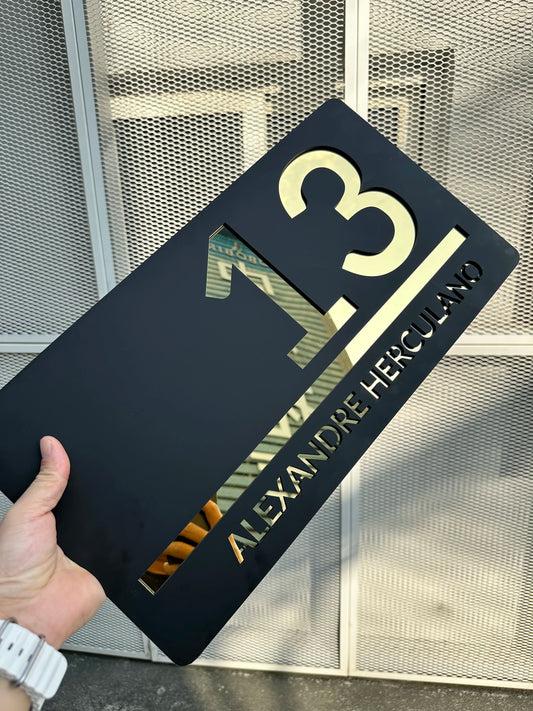 Customized Sign Outdoor House Numbers Plate Personalized House Number Plaque Modern Acrylic Laser Cut 3d Home Number