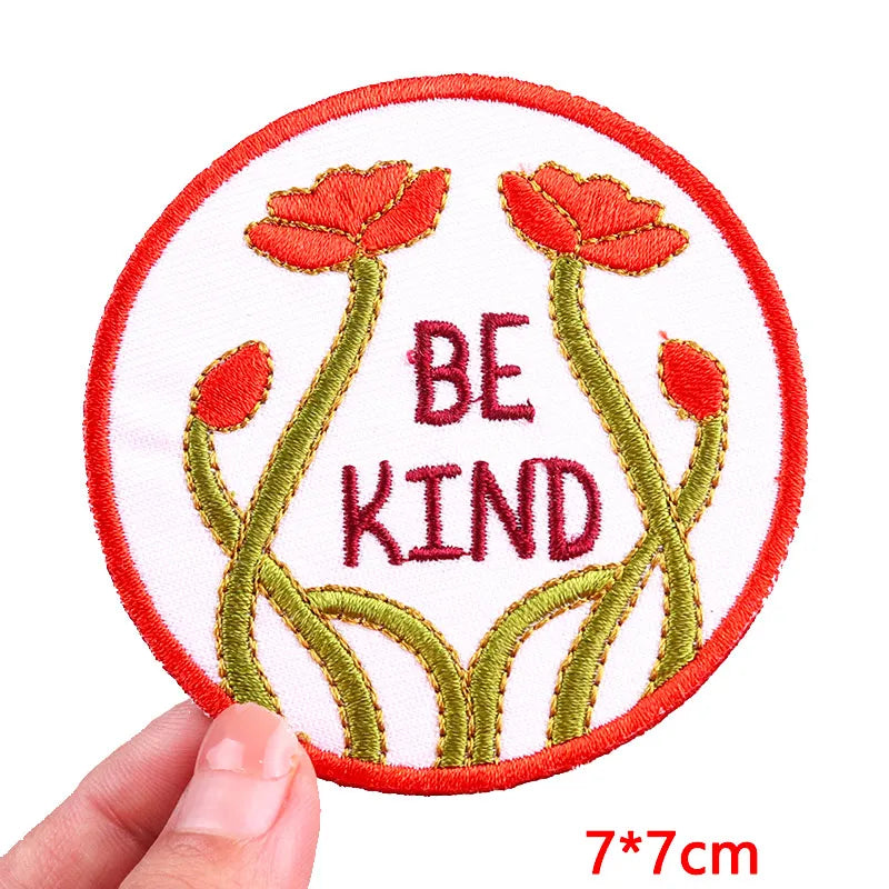 Colorful Letter Embroidered Patches For Clothes DIY Iron On Patches For Clothing DIY Cartoon Letter Slogan Patch Sew Stickers