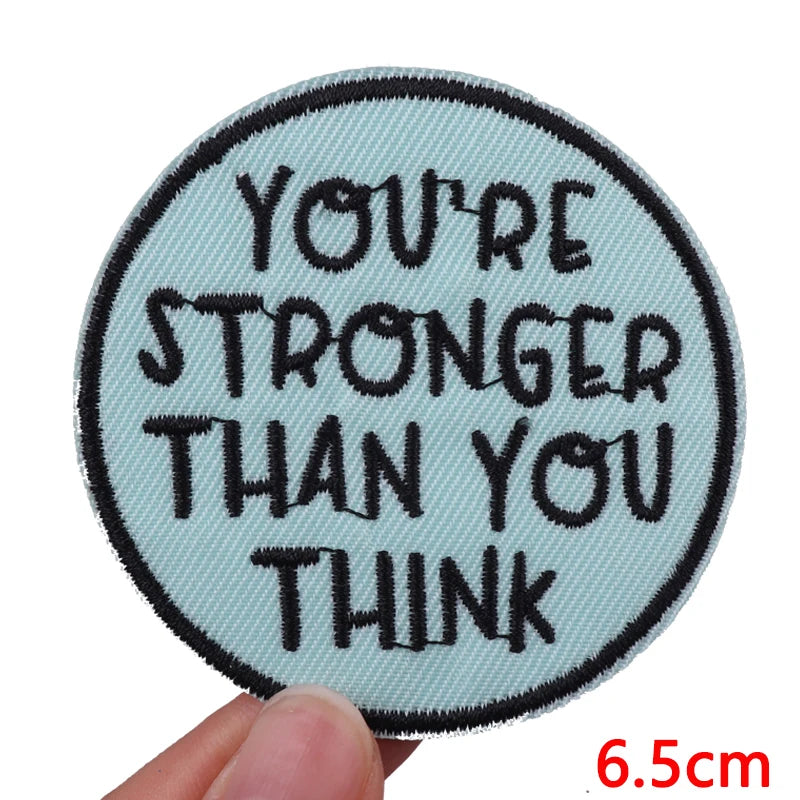 Colorful Letter Embroidered Patches For Clothes DIY Iron On Patches For Clothing DIY Cartoon Letter Slogan Patch Sew Stickers