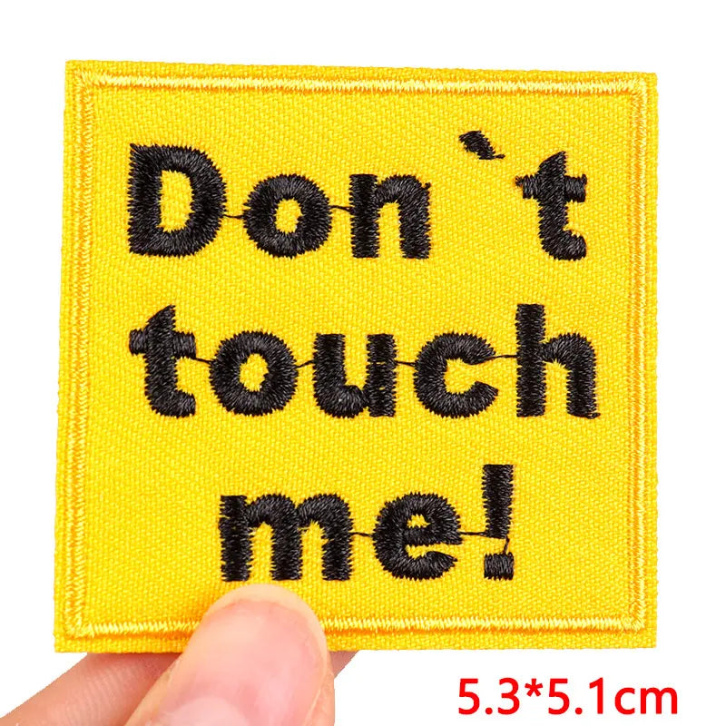 Colorful Letter Embroidered Patches For Clothes DIY Iron On Patches For Clothing DIY Cartoon Letter Slogan Patch Sew Stickers