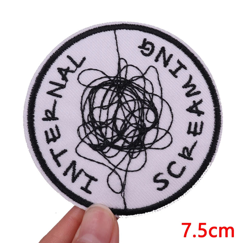 Colorful Letter Embroidered Patches For Clothes DIY Iron On Patches For Clothing DIY Cartoon Letter Slogan Patch Sew Stickers