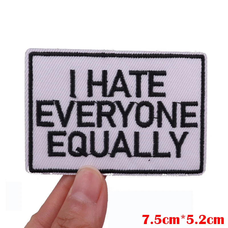 Colorful Letter Embroidered Patches For Clothes DIY Iron On Patches For Clothing DIY Cartoon Letter Slogan Patch Sew Stickers