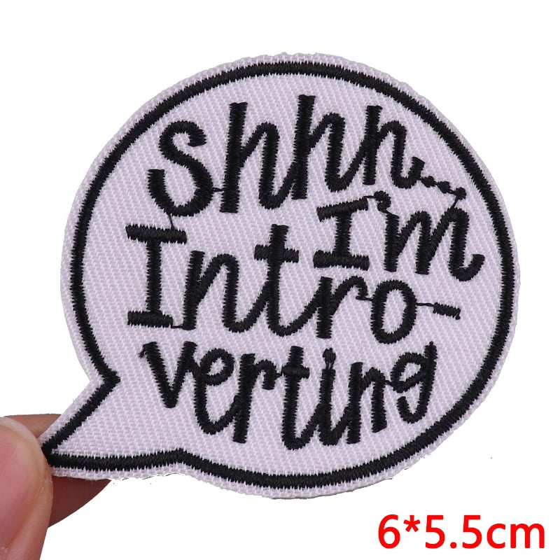 Colorful Letter Embroidered Patches For Clothes DIY Iron On Patches For Clothing DIY Cartoon Letter Slogan Patch Sew Stickers