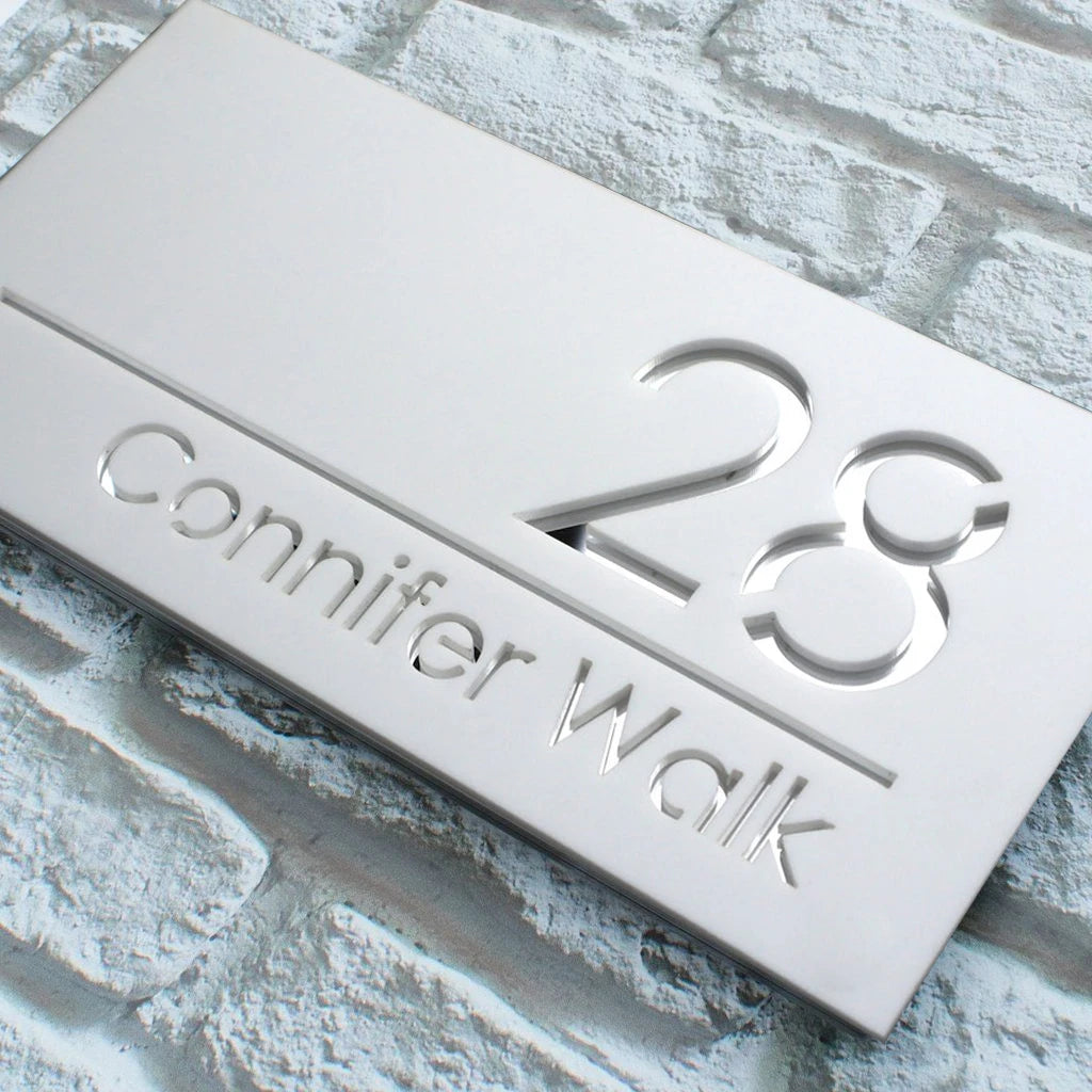 Customized Sign Outdoor House Numbers Plate Personalized House Number Plaque Modern Acrylic Laser Cut 3d Home Number