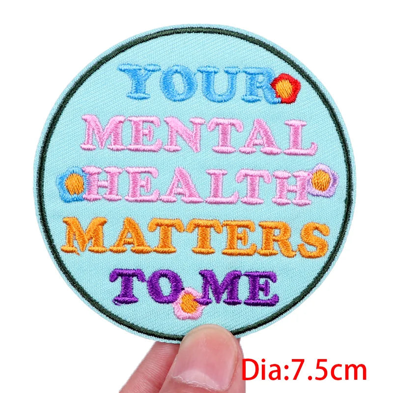 Colorful Letter Embroidered Patches For Clothes DIY Iron On Patches For Clothing DIY Cartoon Letter Slogan Patch Sew Stickers