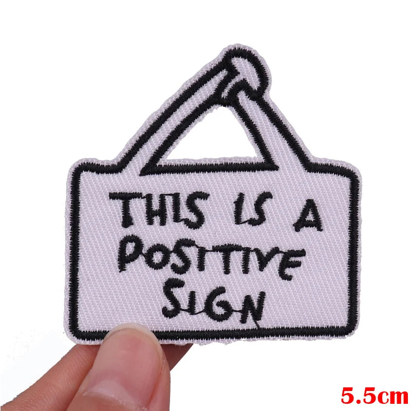 Colorful Letter Embroidered Patches For Clothes DIY Iron On Patches For Clothing DIY Cartoon Letter Slogan Patch Sew Stickers