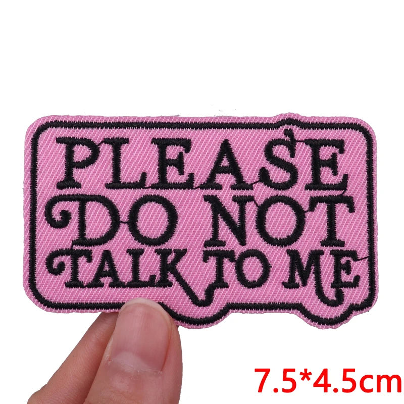 Colorful Letter Embroidered Patches For Clothes DIY Iron On Patches For Clothing DIY Cartoon Letter Slogan Patch Sew Stickers
