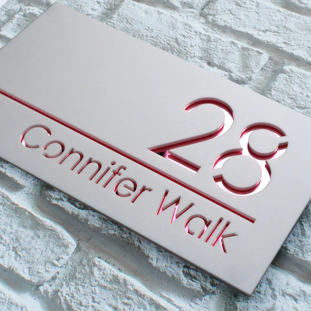 Customized Sign Outdoor House Numbers Plate Personalized House Number Plaque Modern Acrylic Laser Cut 3d Home Number