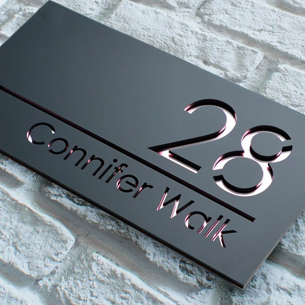 Customized Sign Outdoor House Numbers Plate Personalized House Number Plaque Modern Acrylic Laser Cut 3d Home Number