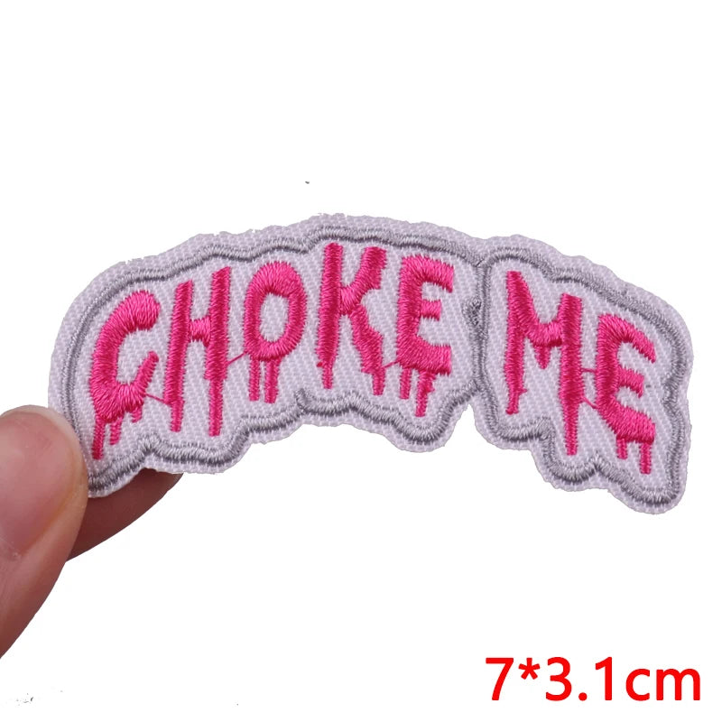 Colorful Letter Embroidered Patches For Clothes DIY Iron On Patches For Clothing DIY Cartoon Letter Slogan Patch Sew Stickers